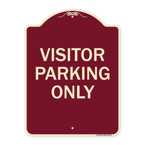 Signmission Parking Reserved Visitor Parking Heavy-Gauge Aluminum Architectural Sign, 24" x 18", BU-1824-23376 A-DES-BU-1824-23376 - main